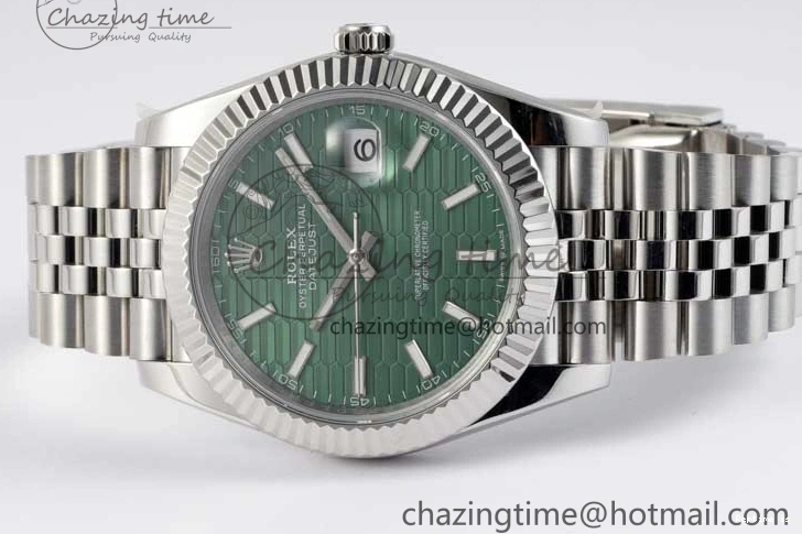 1231 Contemporary DateJust 41mm 126334 DIWF 1:1 Best Edition 904L Steel Green Fluted Dial on Jubilee Bracelet SA 2308